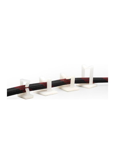 Koodmax Wt-4 Geçmeli Kablo Klipsi -toplayıcı - Yapışkanlı - Sabit Kelepçe - 50 Adet