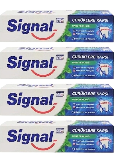Signal Nane Ferahlığı Çürüklere Karşı Koruma Diş Macunu 4 x 50 ML