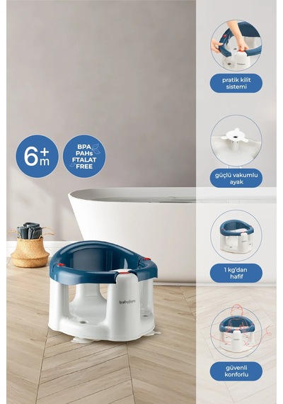 Önden Açılır Banyo & Mama Oturağı İndigo Mavi