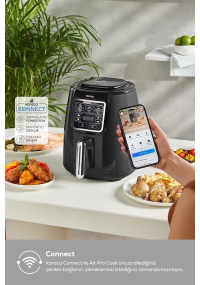 Karaca Connect Air Pro Cook Xl 2 In 1 Uzaktan Erişimli 4 Kişilik Airfryer