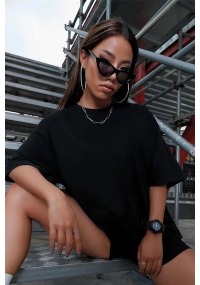 Unisex Love Never Fails Baskılı T-shirt Siyah