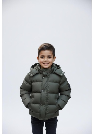 Benitto Kids Erkek Bebek Şişme Mont 51374 Haki