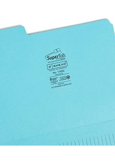 Smead Supertab Notes Folder, Büyük Boy 1/3 Kesim Tableti, Harf Boyutu, Çeşitli Renkler, Paket Başına 12 11650 0.75 LT - 2.5 LT - 12 KG