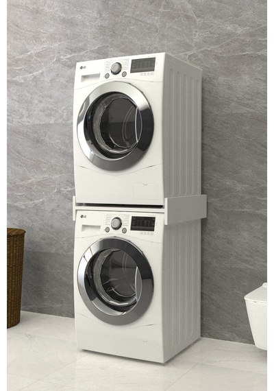 Solvo Banyo Dolabı Çamaşır Ve Kurutma Makinesi Dolabı Beyaz Beyaz