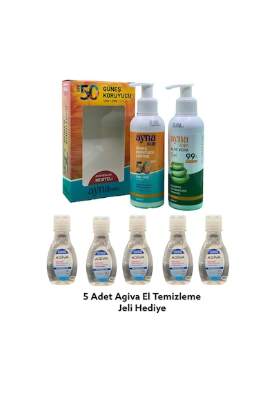 AYNASUN GUNES 50 SPF 150 ML+ AYNASUN ALOEVERA JEL 150 ML SET/DEZE