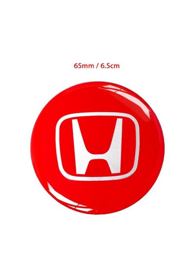 Honda Jant Göbeği Göbek Arması Sticker Kırmızı 4'Lü Set Carmaniak