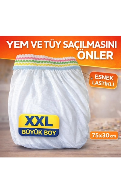 Xxl Büyük Boy Kuş Kafesi Tülü - 75x30 Cm Esnek Lastikli Yem Ve Tüy Koruyucu 1 Adet