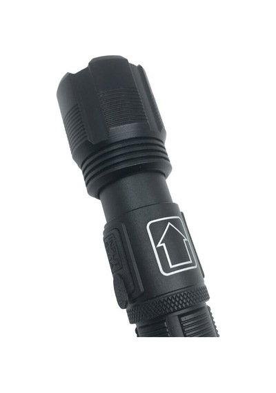 TC24-36 800 Lumen Şarjlı Darbeye Dayanıklı Güçlü Zoomlu Fener Siyah