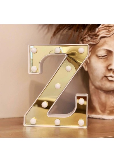 Dekoratif Led Işıklı 3d Z Harfi Büyük Boy Organizasyon Doğum Günü
