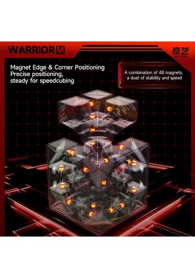Qiyi Warrior M 3x3 Mıknatıslı Manyetik Zeka Küpü Akıl Küpü Rubik Küp Speed Cube Standart