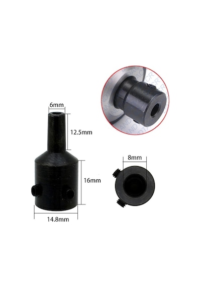 Motor için Küçük Anahtarlı Metal 6 MM Mandren 4 MM-8 MM Kaplinli Set