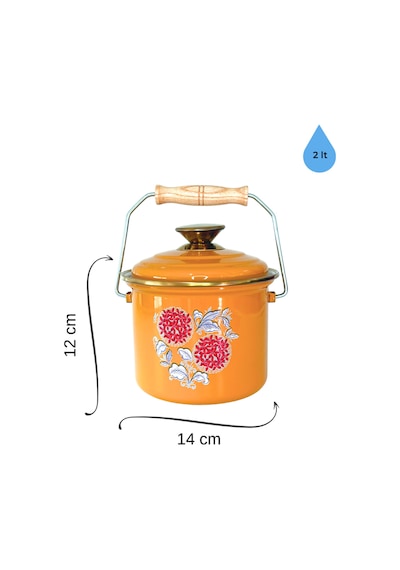 Bonera Emaye Bakraç 14 Cm Hardal Sarısı Hardal Sarı