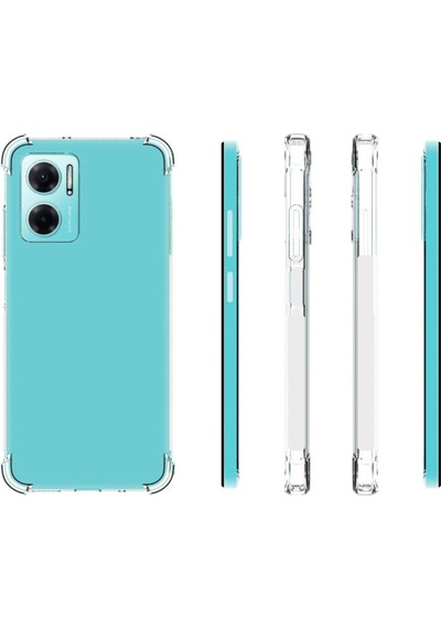 Xiaomi Redmi Note 11e Kamera Korumalı Airbag Antishock Köşe Korumalı Şeffaf Silikon Kılıf