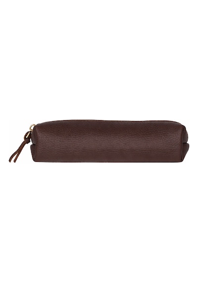 Bloombox Espresso Brown Hakiki Deri Kalem & Makyaj Çantası Kişiselleştirilebilir El Yapımı Organizer