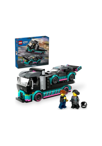 LEGO® City Yarış Arabası ve Araba Taşıyıcı Kamyon 60406 6+ Yaratıcı Oyuncak Yapım Seti - 328 Parça