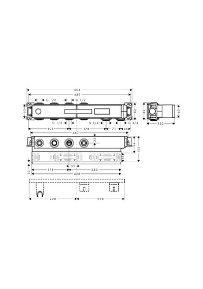 Hansgrohe Rainselect İç Set 2 Çıkış İçin Krom
