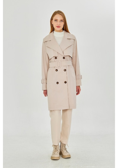 Pastelastore Esnek Pamuk Gabardin Midi 95cm Astarsız Kadın Trençkot 1118 Taş Rengi Taş Pastelastore Esnek Pamuk Gabardin Midi 95cm Astarsız Kadın Trençkot 1118 Taş Rengi Taş