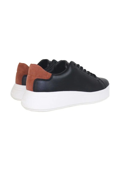 Calvin Klein Cupsole Lace Up Lth, 0gt Siyah Kadın Günlük Spor Ayakkabı