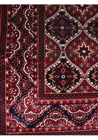 Nakış Serisi Kırmızı Zeminli Klasik Motifli Şık Salon Halısı Af308 Red Çok Renkli