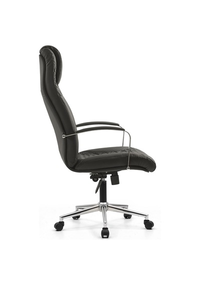 Puma Krom Bilgisayar - Ofis - Müdür - Büro - Makam Çalışma Koltuğu Siyah Renk Krom Ayaklı Siyah Krom