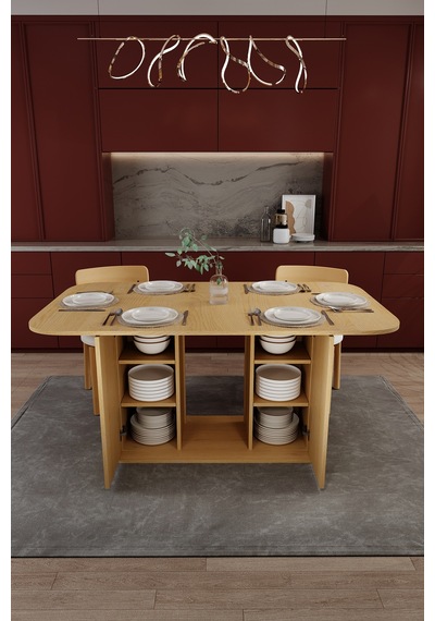 Modern Dolaplı 6 Kişilik Mutfak Yemek Masası %100 Mdf Mutfak Yemek Odası Masası Ym06 Karına Modern Dolaplı 6 Kişilik Mutfak Yemek Masası %100 Mdf Mutfak Yemek Odası Masası Ym06 Karına