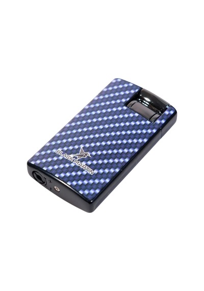 Black Martin Tek Torch Pürmüz Karbon Desenli Mavi Puro Çakmağı - Tr9283
