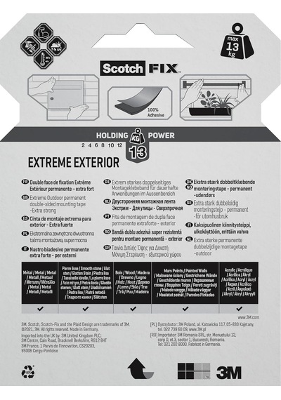 Scotch 4002-5 Extra Güçlü Montaj Bandı
