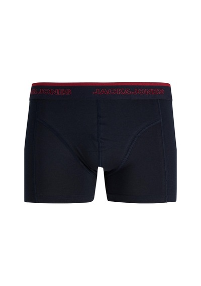 Jack & Jones Jacadrıan Solid Erkek Boxer 3'lü Paket Rahat Pamuklu Günlük Lacivert