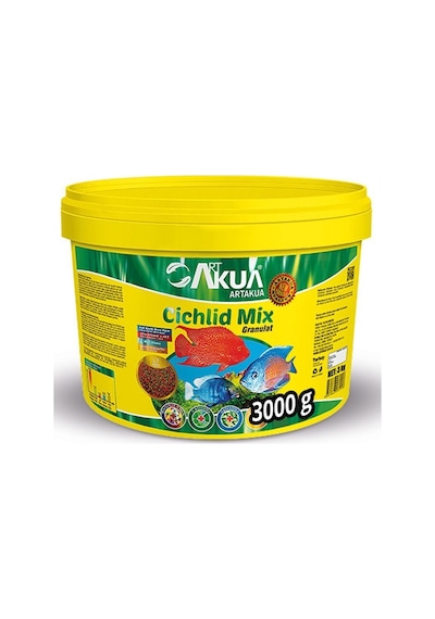 Artakua Cichlid Mix Karışık Ciklet Yemi Açık 100 G