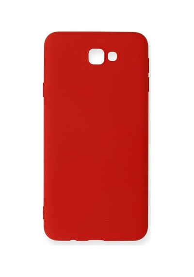 Newface - 603 - Samsung Samsung Uyumlu Galaxy J7 Prime Kılıf Nano İçi Kadife Silikon - Glblseme - - Kırmızı