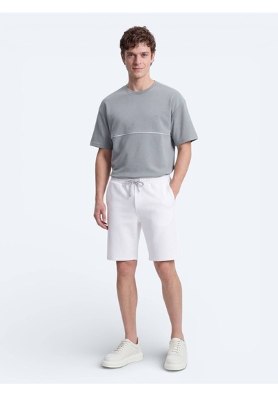 Kip Gri Düz T-shirt