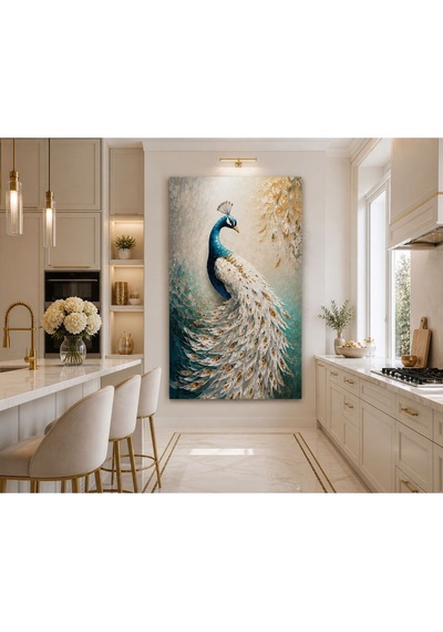 Royal Peacock Lüks Tavus Kuşu Kanvas Tablo