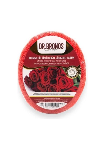 Dr. Bronos Kırmızı Gül Özlü Doğal Süngerli Sabun 135 Gr
