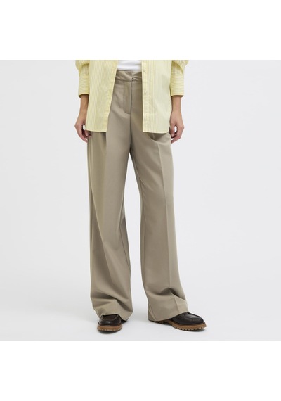 Jack & Jones Kadin Yüksek Bel Dokuma Pantolon - Ellis - 12248958 Brindle