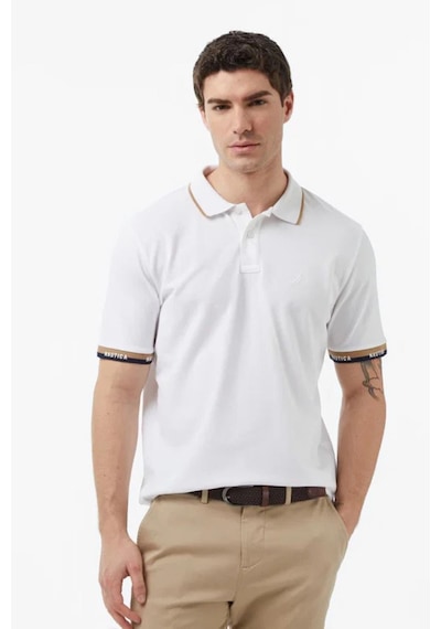 Nautica Erkek Beyaz Regular Fit Polo Yaka T-shirt-14602
