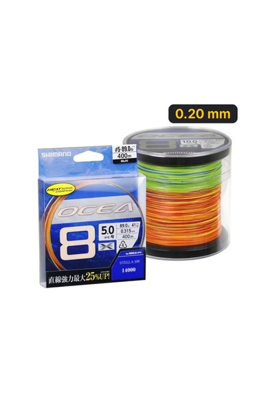 Shimano Ocea 8pe Braid 400m Multicolor İp Misina 0.20 MM