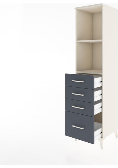 Hyperion Dolap 2 Raflı 4 Çekmeceli 44x44x182 Aytaşı-antrasit Aytaşı
