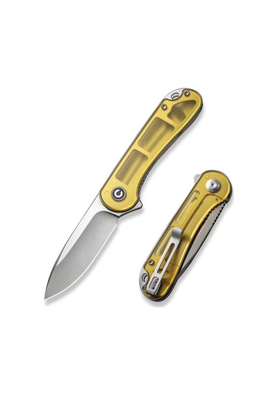 Civivi Elementum Polished Ultem Handle Satin Finished D2 Blade Kamp Çakı Sarı