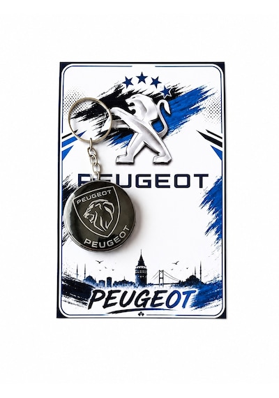 2 Adet Şişe Açacaklı Peugeot Anahtarlık Kartpostallı Hediyelik