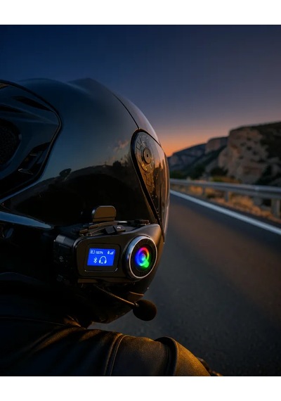 Astraltech Lcd Ekranlı Bluetooth Kask Kulaklığı 2 Kişi Interkom Fm Radyo Sd Kart Girişi