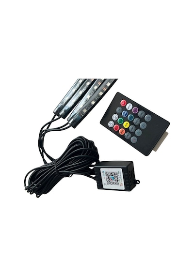 Araç Altı Rgb Led Aydınlatma Şerit Led 4'lü Set 90 120cm App Kontrollü İp68 Su Geçirmez