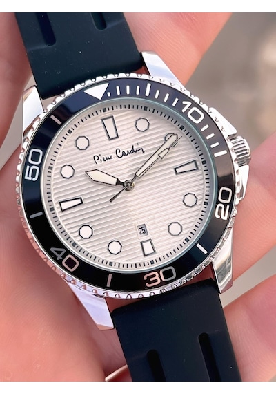 Pierre Cardin Silikon Kordon 2 Yıl Garantili 3 Atm Suya Dayanıklı Erkek Kol Saati Pp.800311f03 Siyah - Gri