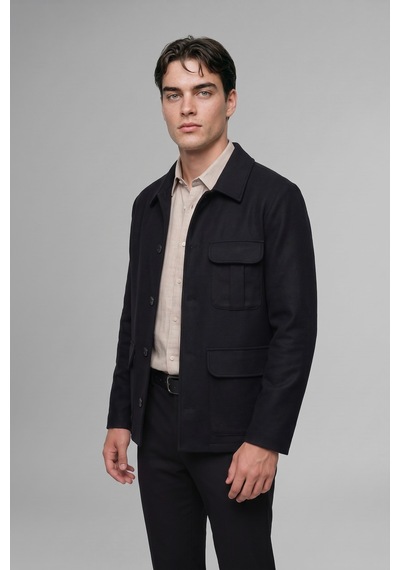 Defacto Regular Fit Polo Yaka Tafta Cepli Blazer Ceket I0348ax26wnbk81 Siyah-bk81