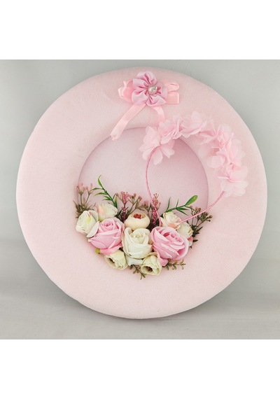 Baby Shower Kapı Süsü ve Çiçekli Taç Seti Mavi