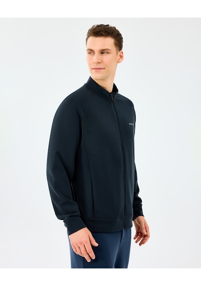 Skechers M Full Zip Regular Turttle Neck Jacket Erkek Siyah Sweatshirt S2510028-3817 Siyah
