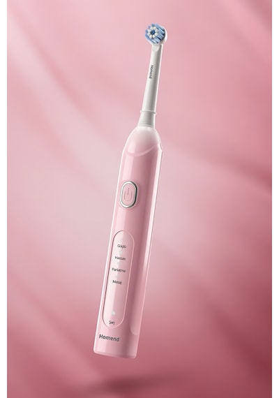 Brushboss 4701H 4 Modlu 21 Gün Kullanım Süreli Akıllı Zamanlayıcılı Şarjlı Diş Fırçası Pembe