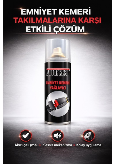 Emniyet Kemeri Yağlayıcı Sprey 200 Ml Araç Emniyet Kemeri Mekanizma Kaydırıcı