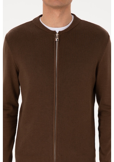 U.s. Polo Assn. Erkek Kahverengi Hırka Triko 50313721-vr029 Kahverengi