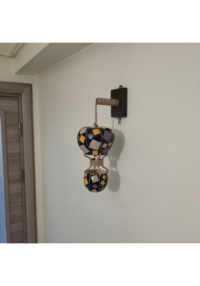 Dekoratif Led Işıklı Su Kabağı Duvar Aplik Lamba (445473079)