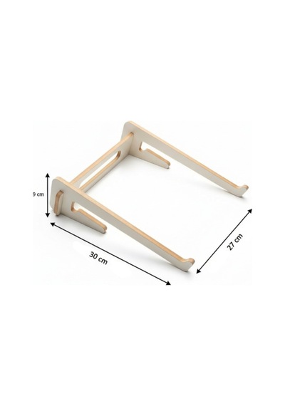 Ergonomik Ahşap Laptop Standı Laptop Yükseltici Dekoratif Ve Tüm Modellerle Uyumlu